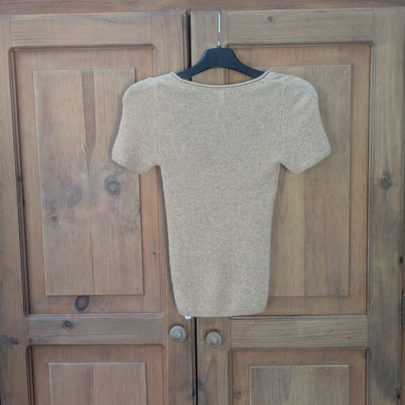 Free People Intimately 100% Cashmere BB Tee Size Small Oatmeal - Picture 2 of 8